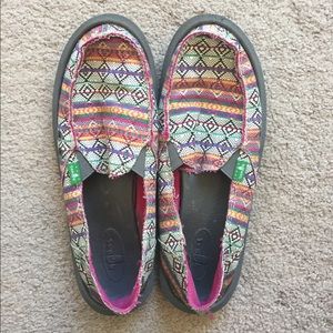 Sanuk slip ons